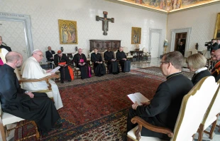 Pope Francis meets with ecumenical delegation from Finland on Jan. 17, 2022. Vatican Media