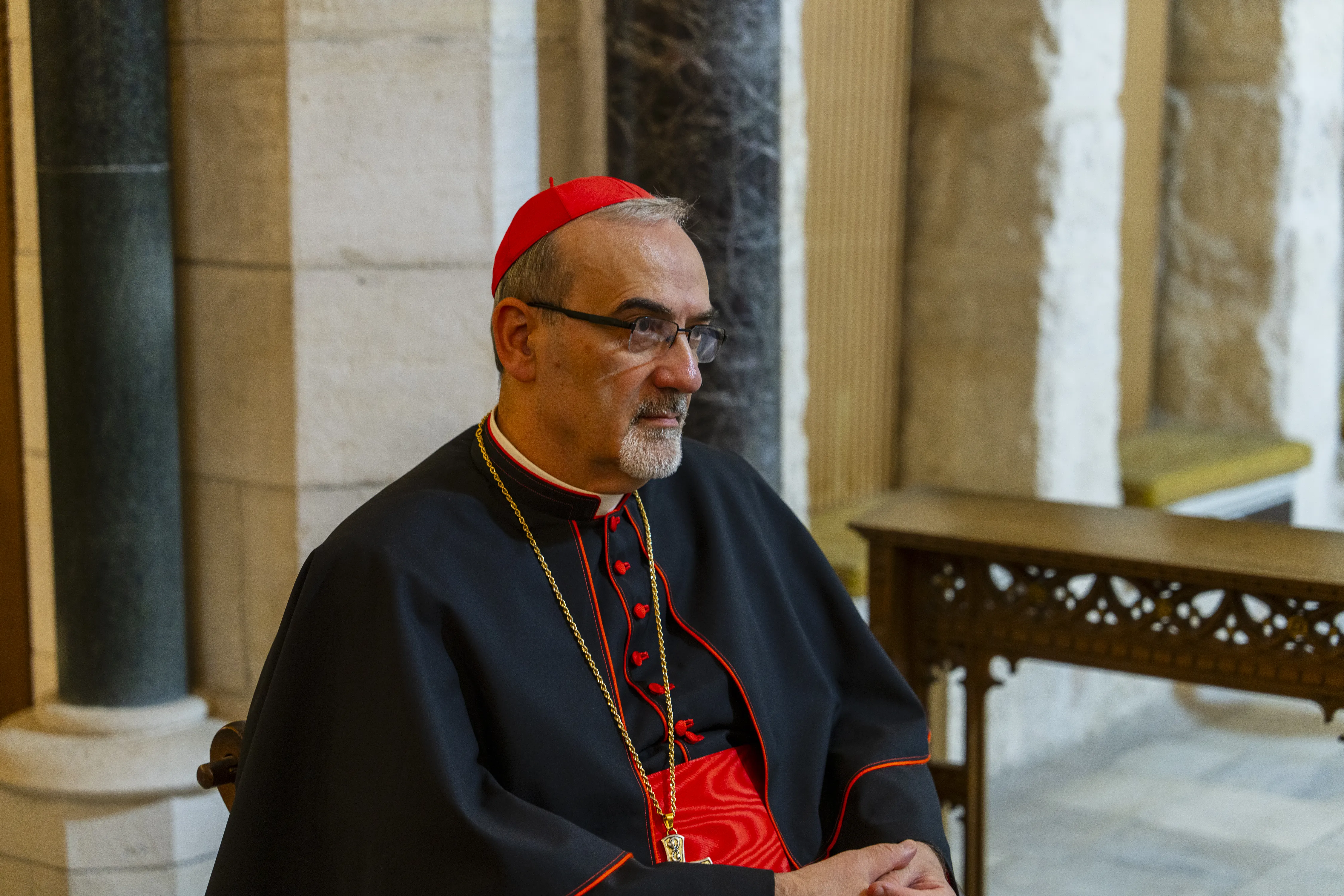 Cardinal Pierbattista Pizzaballa, Latin patriarch of Jerusalem, on Oct. 20, 2023.?w=200&h=150