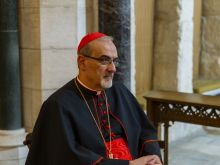 Cardinal Pierbattista Pizzaballa, Latin patriarch of Jerusalem, on Oct. 20, 2023.
