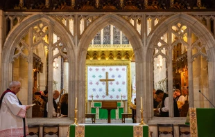 The prayer of the Patriarchs and Heads of the Churches in Jerusalem on Friday, Oct. 20, 2023, in the Anglican Cathedral Church of St. George the Martyr, Episcopal Diocese of Jerusalem. Credit: Marinella Bandini