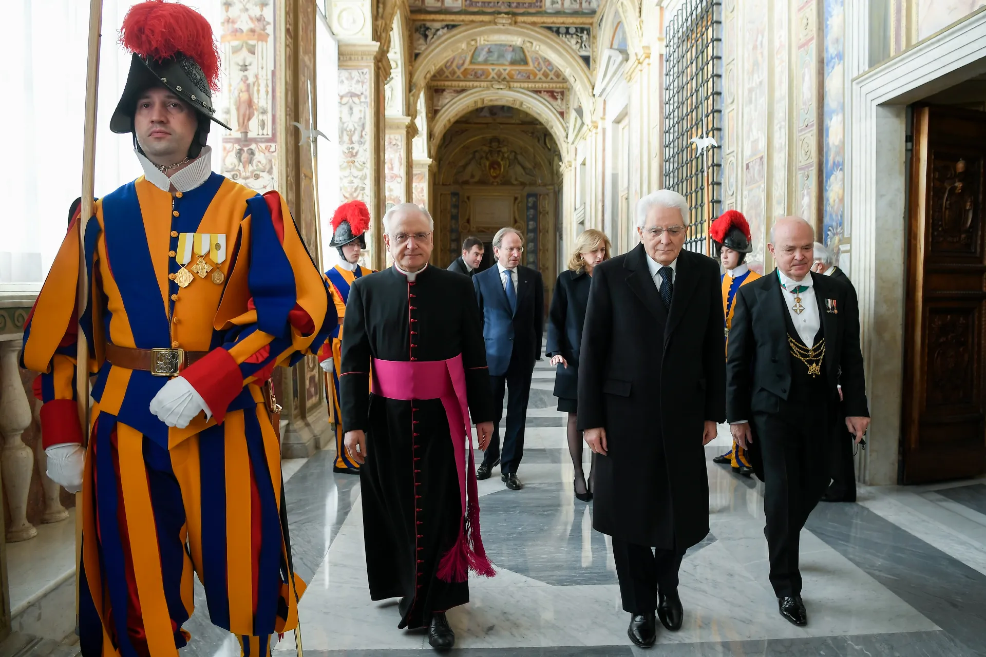 President Sergio Mattarella enters the Vatican for an audience with Pope Francis on Dec. 16, 2021.?w=200&h=150