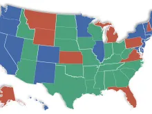 Screenshot of CNA graphic showing abortion policy by state.