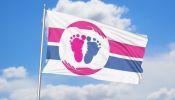 The pro-life flag from the Pro-Life Flag Project (www.prolifeflag.com).