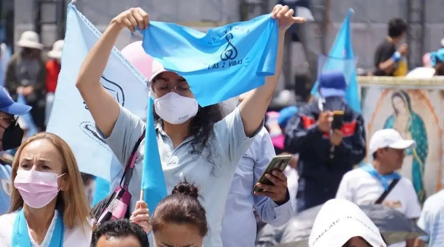 A pro-life march in Mexico City, Oct. 3, 2021. David Ramos/CNA.