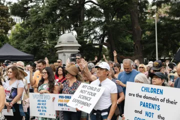 California parents rally