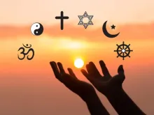 Symbols of several of the world's leading religions.