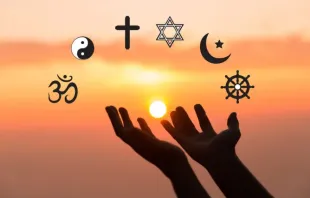 Symbols of several of the world's leading religions. Credit: Shutterstock