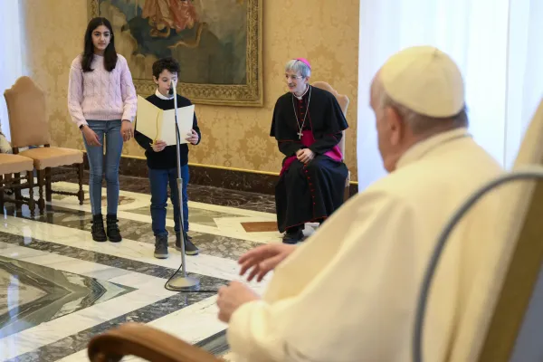 Pope Francis met with young members of Catholic Action on Dec. 15, 2022. Vatican Media