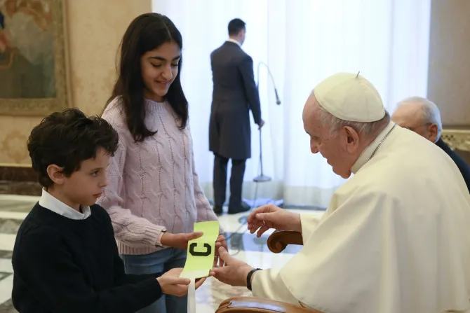 Pope Francis met with young members of Catholic Action on Dec. 15, 2022.
