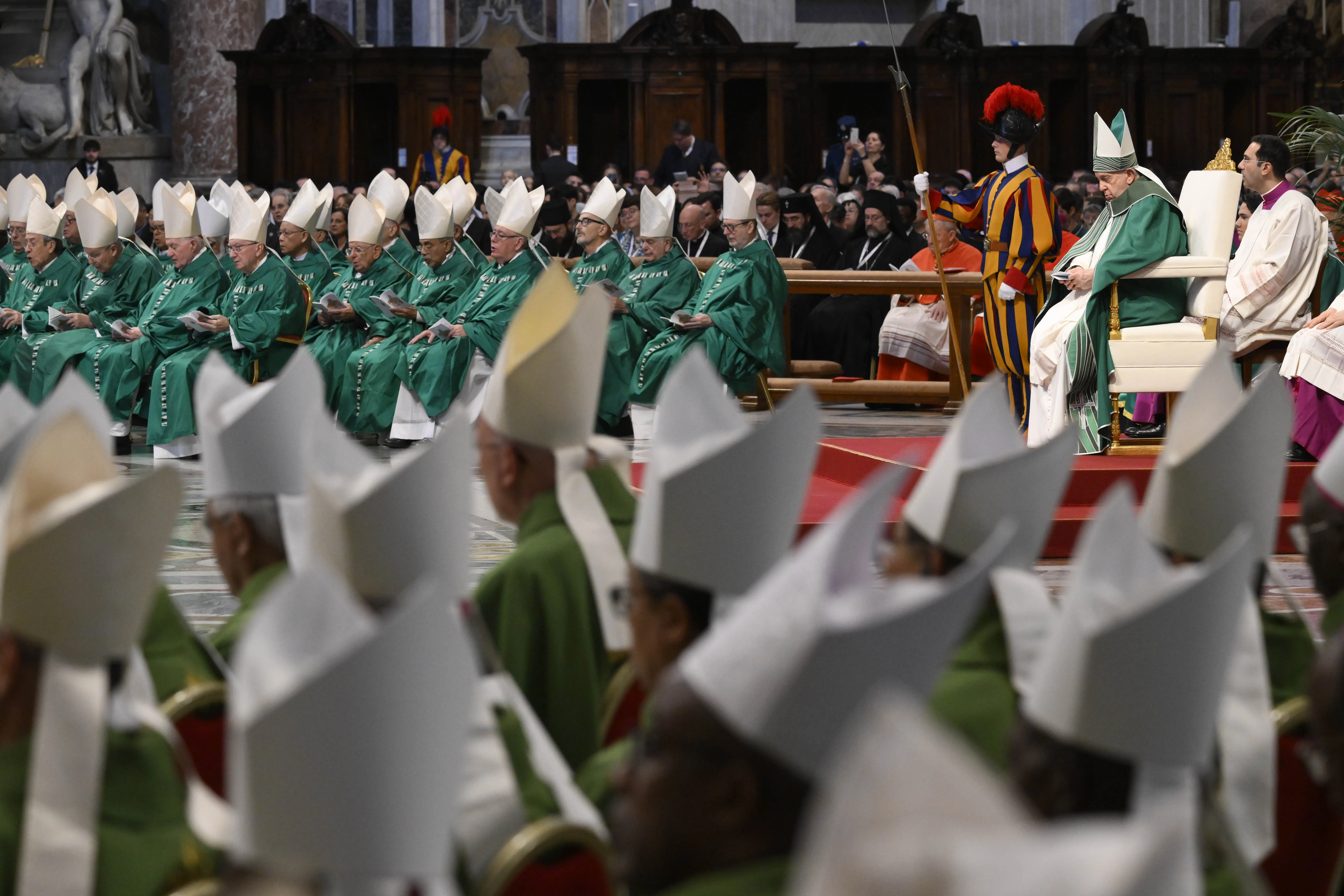 Pope Francis at the Synod on Synodality’s closing Mass in St. Peter’s Basilica on Oct. 29, 2023.?w=200&h=150