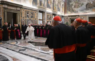 Pope Francis addressed members of the Dicastery for Divine Worship and the Discipline of the Sacraments on Thursday morning, Feb. 8, 2024, to discuss the importance of liturgical reform as a core feature of the broader “renewal of the Church.” Credit: Vatican Media