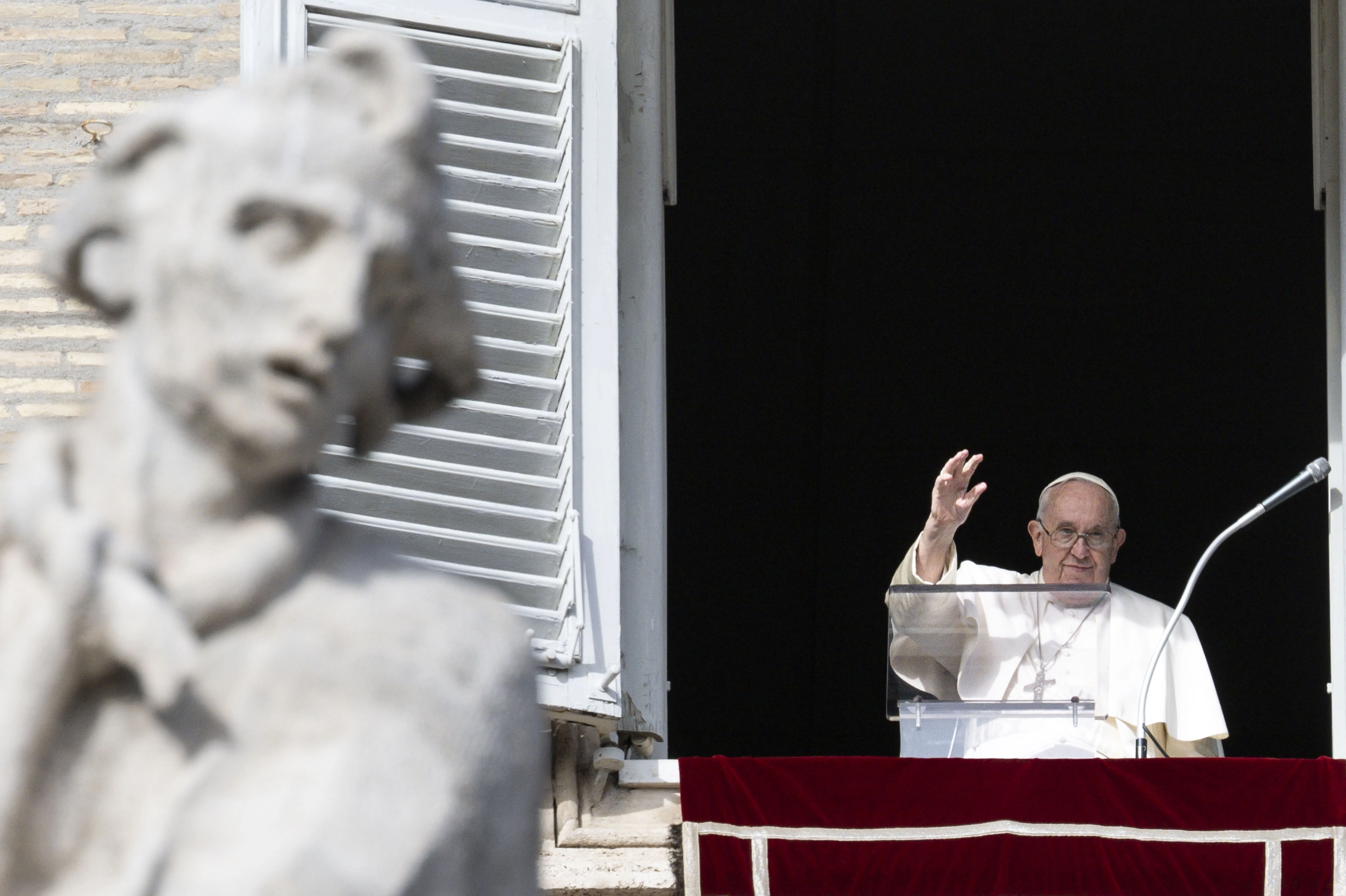 Pope Francis at his Angelus address at the Vatican, Dec. 11, 2022.?w=200&h=150