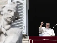 Pope Francis at his Angelus address at the Vatican, Dec. 11, 2022.