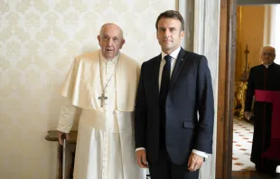 Pope Francis and Emmanuel Macron at the Vatican, Oct 24, 2022 Vatican Media