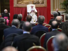 Pope Francis spoke at the opening of the 94th judicial year of the Vatican City State tribunal on Feb. 25, 2023.