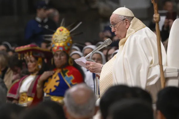 Pope Francis celebrated Mass in St. Peter’s Basilica Dec. 12, 2022, to mark the feast of Our Lady of Guadalupe, patroness of the Americas and the unborn. Credit: Vatican Media