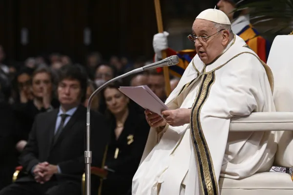 Pope Francis speaks at the canonization Mass of St. María Antonia of St. Joseph on Feb. 11, 2024. Vatican Media