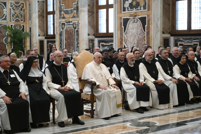 Pope Francis with Cistercians of the Common Observance on Oct. 17, 2022
