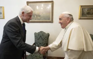 Former President Bill Clinton was received by Pope Francis at Casa Santa Marta July 5. Vatican Dicastery for Communication