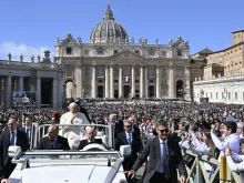 Pope Francis at Palm Sunday Mass in St. Peter's Square on March 24, 2024.