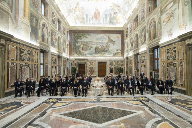 Pope Francis met the Italian Association of Private Construction Contractors on Jan. 20, 2022