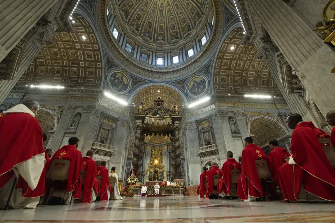 Mass on the Solemnity of Pentecost in St. Peter's Basilica on June 5, 2022.
