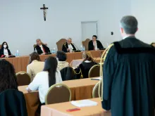 A hearing in the Vatican finance trial on May 20, 2022.