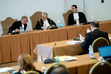 A hearing in the Vatican finance trial on May 20, 2022.