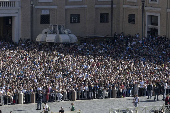 The crowd at the Angelus address on Oct. 30, 2022.
