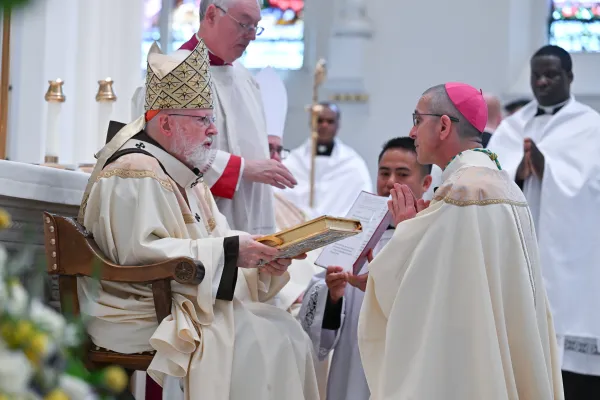 Cardinal Sean O’Malley and Bishop James Ruggieri during Ruggieri’s ordination Mass in Portland, Maine, on May 7, 2024. Credit: McKenney Photography