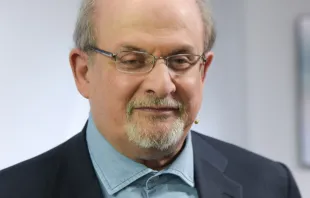 Salman Rushdie speaks at the Frankfurt Bookfair, Oct. 12, 2017. Markus Wissmann/Shutterstock