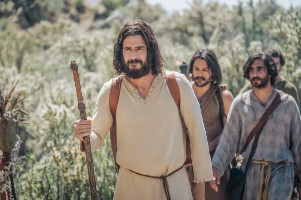 Jesus (Jonathan Roumie) leads his disciples in Season Four of "The Chosen," releasing exclusively in theaters starting Feb. 1, 2024. Credit: The Chosen/Mike Kubeisy
