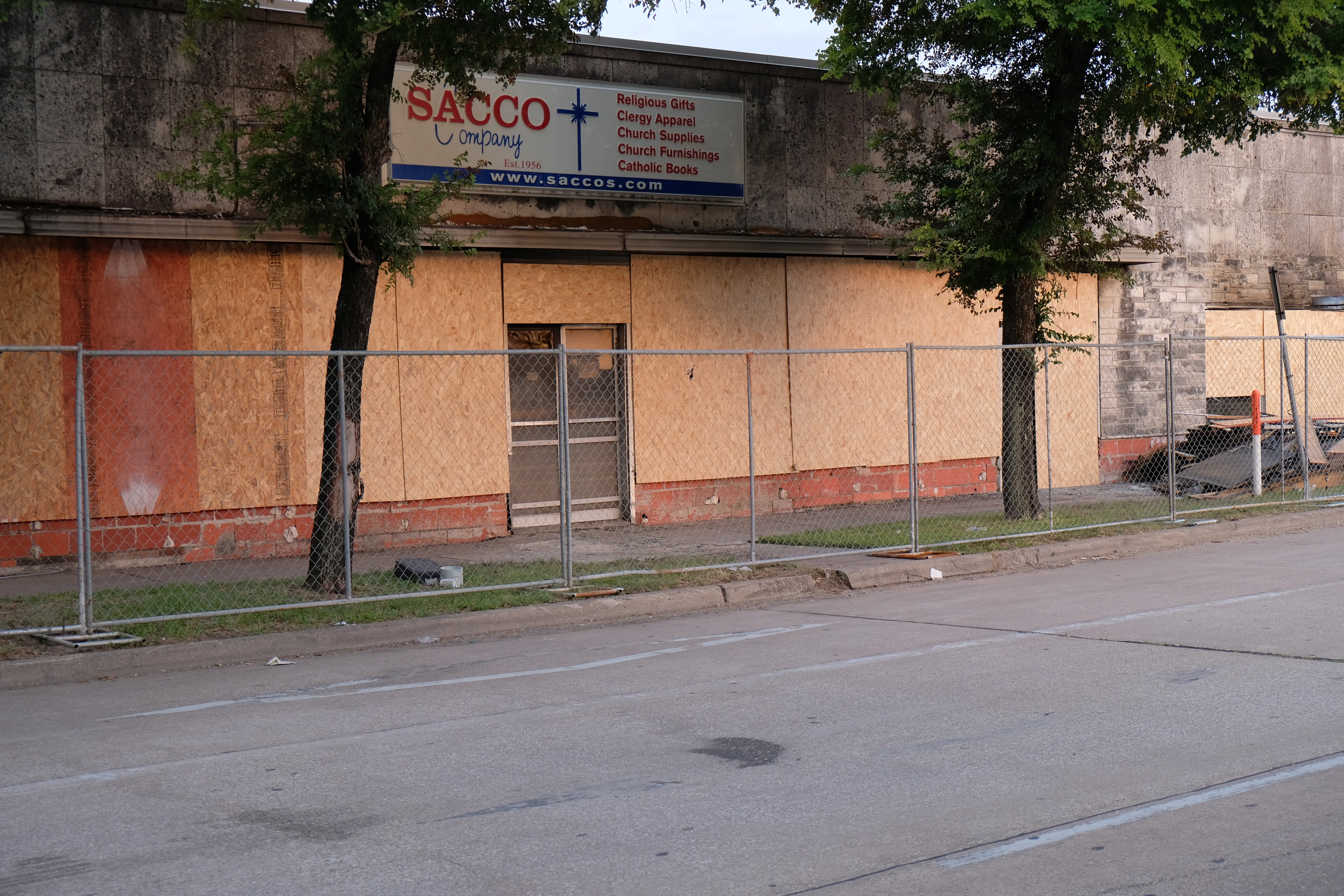 Damage to the San Jacinto location of the Sacco Company Catholic Store in Houston after a fire on June 25, 2022.?w=200&h=150