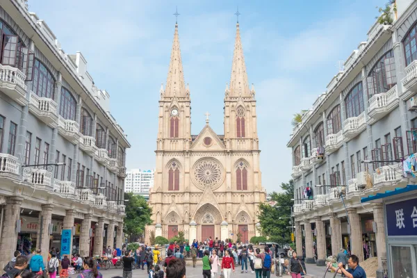 Sacred Heart Cathedral in Guangzhou, China. Credit: beibaoke/Shutterstock