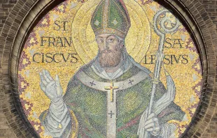 Mosaic of Sales on the exterior of St. Francis de Sales Oratory in St. Louis. Credit: RickMorais/Wikimedia (CC BY-SA 4.0)