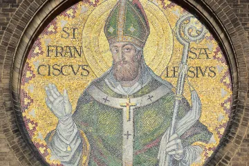 Mosaic of Sales on the exterior of St. Francis de Sales Oratory in St. Louis, Missouri