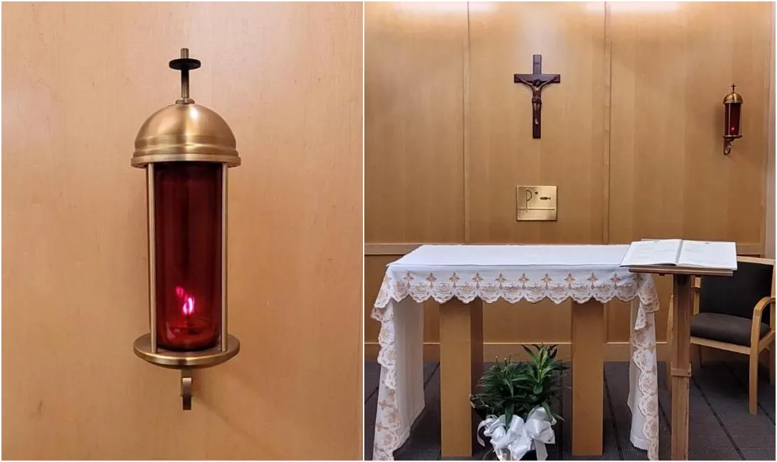 An inspector had deemed the Catholic chapel’s sanctuary candle a fire hazard.?w=200&h=150