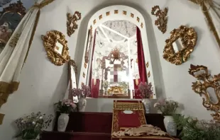 The sanctuary of the Virgin of Flowers Shrine in Álora, Málaga, Spain, was found desecrated Sept. 19, 2023. Credit: Diocese of Malaga