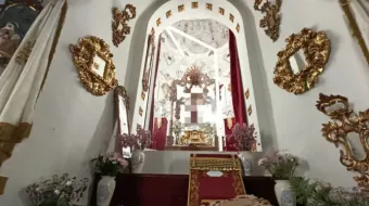 The sanctuary of the Virgin of Flowers Shrine in Álora, Málaga, Spain, was found desecrated Sept. 19, 2023.