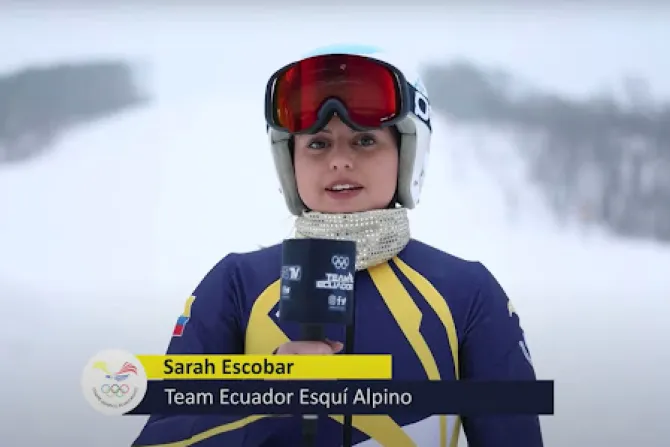 Sarah Escobar represents Ecuador in the 2022 Beijing Winter Olympics