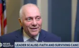 U.S. House Majority Leader Steve Scalise says he is “very blessed” that doctors caught his cancer early enough and that the treatments worked.