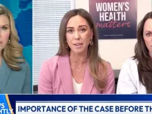 Alliance Defending Freedom (ADF) senior counsel Kellie Fiedorek (center) and Elizabeth Gillette (right), who survived severe complications from a chemical abortion, spoke with EWTN News Nightly anchor Tracy Sabol about the case.