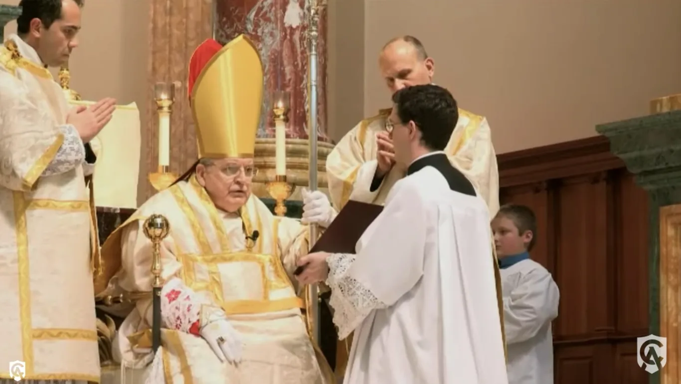 Cardinal Raymond Burke celebrates his first public Mass Dec. 11 since his hospitalization with COVID-19.?w=200&h=150