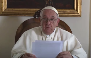 Pope Francis recorded a video message for the people of South Sudan and the Democratic Republic of Congo. Screenshot of YouTube video