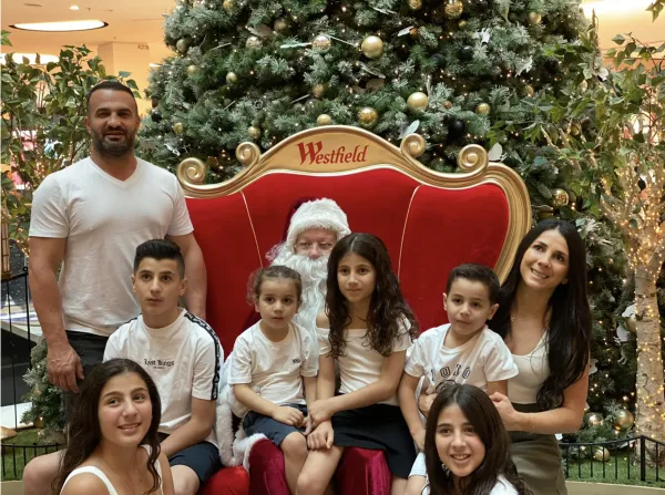 Danny and Leila Abdallah and their six children in 2019. Courtesy photo