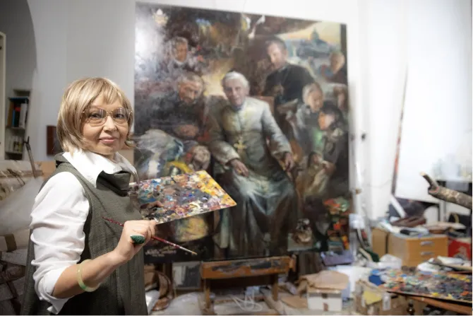 Natalia Tsarkova in her home studio in Rome, Italy.