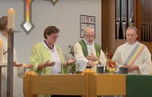 The bishops' call for adherence to Catholic "rules" follows an internet controversy over a August 2022 video of a laywoman who seemed to concelebrate Mass with priests. Katholisches Medienzentrum YouTube screenshot