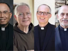 Father Brian Nunes (left), Father Matthew Elshoff, Father Slawomir Szkredka, and Monsignor Albert Bahhuth (right) have been named auxiliary bishops of the Archdiocese of Los Angeles.