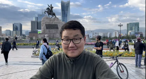 Tuvshin, 38, a Christian from Ulaanbaatar, told CNA that he believes Mongolia is in “a tough neighborhood between Russia and China." Courtney Mares/CNA