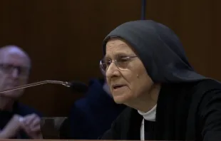 Mother Maria Grazia Angelini gave an exegesis of the New Testament for synod delegates during the general congregation on Oct. 13, 2023, in which she claimed that St. Paul “inserted himself into a ‘non-ritual’ female liturgy” when he arrived in the city of Philippi in Macedonia. Credit: Vatican Media